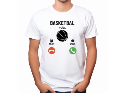 Pánské bílé Basketbal volá