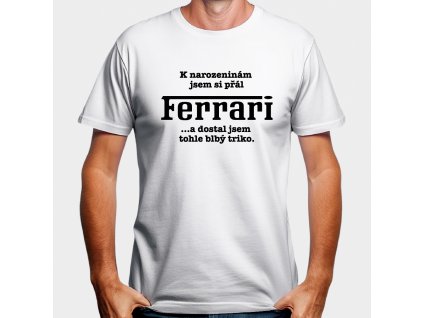 přál jsem si ferrari bílé1