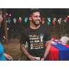 smiling man wearing a tshirt mockup at a 4th of july bbq a20840 (2)