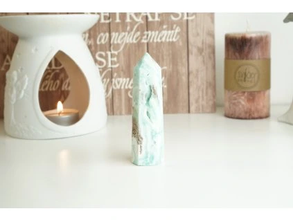 Modrý Aragonit - obelisk