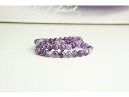 Ametyst Chevron - náramek