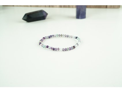 Náramek z Fluoritu 4 mm - fazetovaný