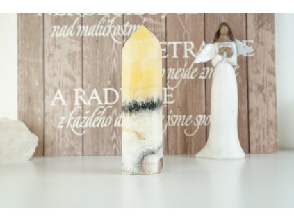 Kalcit žlutý - obelisk s přírodním barevným přechodem