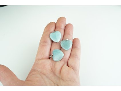 Amazonitové srdíčko - přívěšek