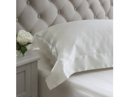 luxusní hedvábný polštář bílý lovesilk