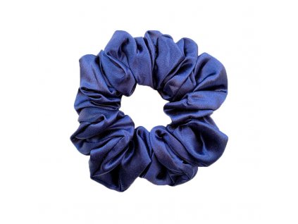 hedvábná gumička scrunchie modrá LOVESILK
