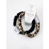 Set gumiček s leopardím vzorem a černá LOVESILK