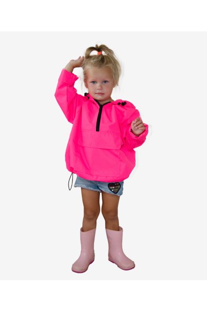 Stylová pláštěnka SOULMATES dětská • neon pink / neon růžová