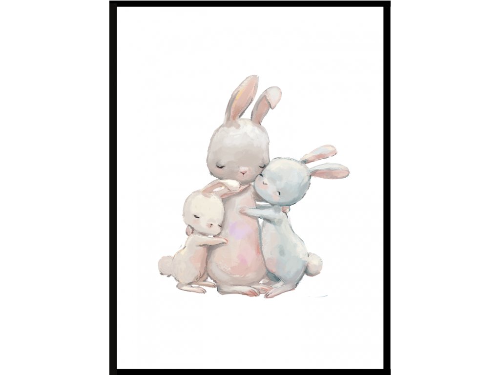 Plakát Kouzelný králíček maminka s dětmi
