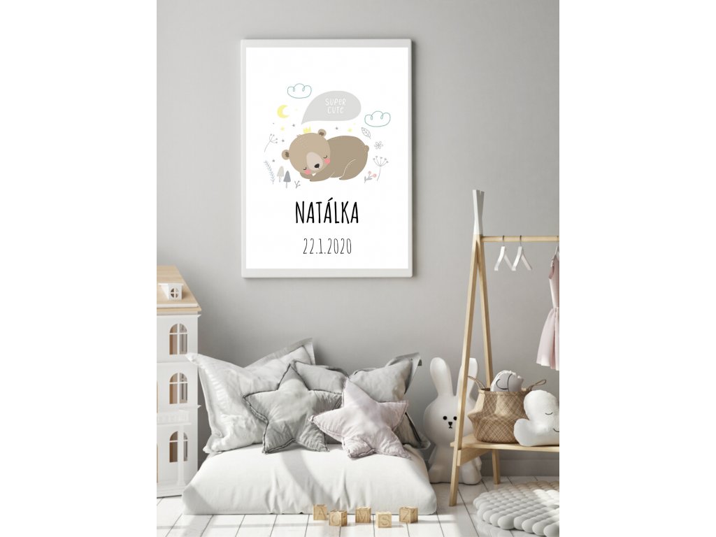 Plakát Spící méďa na přání