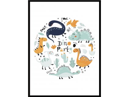 Plakát Dinosauři dino party