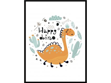 Plakát Dinosauři happy dino