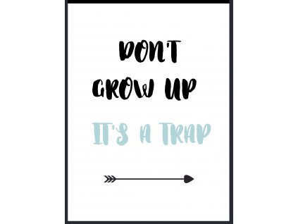 Plakát Don't grow up aqua