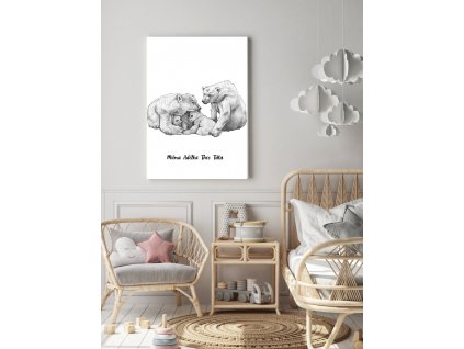 Plakát Lední medvědi Čtyřčlenná rodina