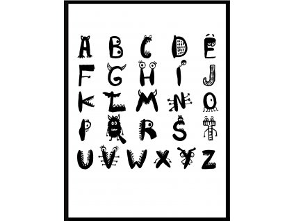 Plakát Strašidelná abeceda