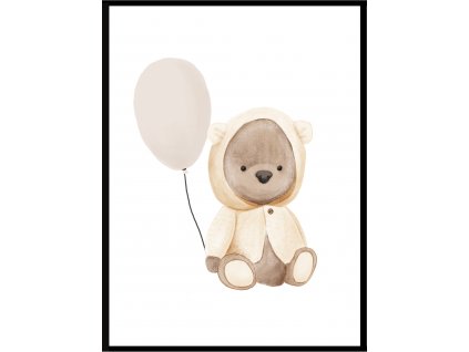 Plakát Medvídek s balónkem