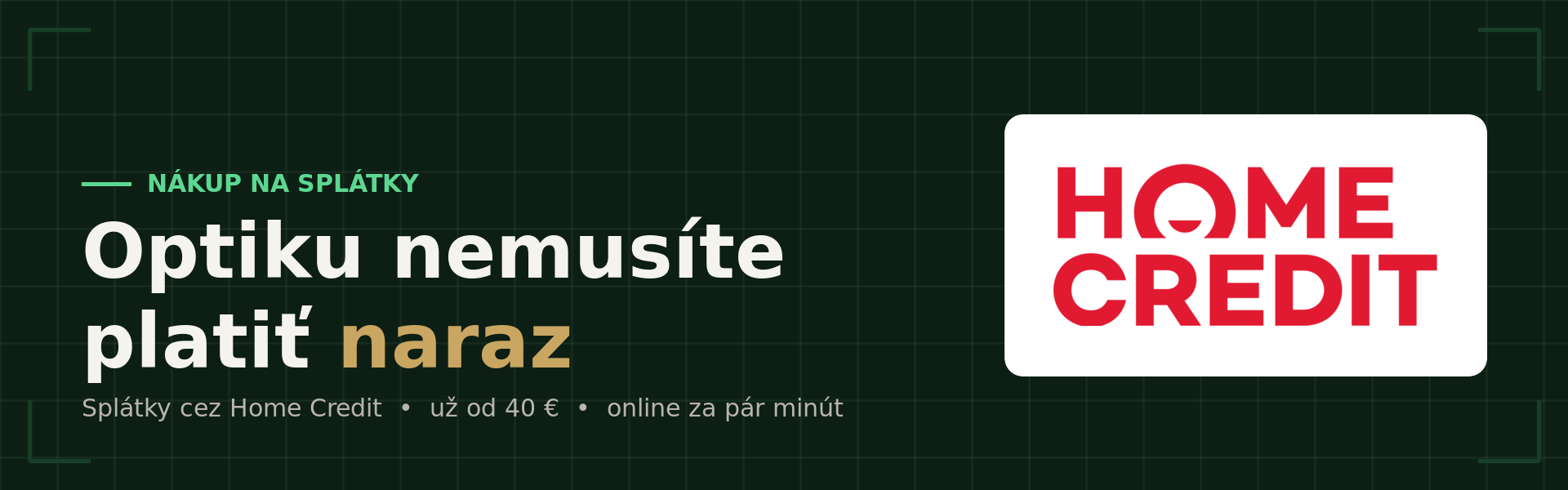 Nákup na splátky cez Home Credit
