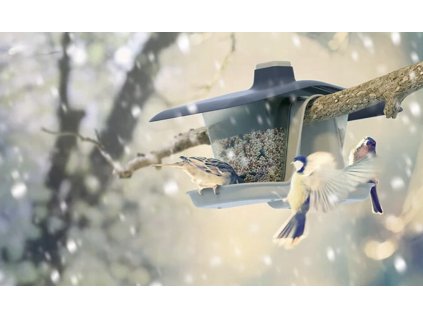 Krmítko na zábradlí