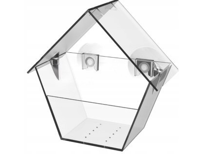 Průhledné krmítko na okno