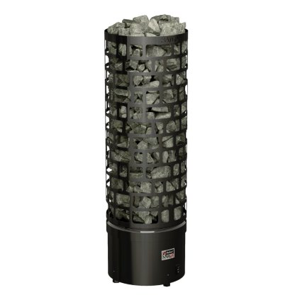 2372 aries black round ni2 sauna heater front