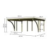 dvojitý carport KARIBU BASIC 1C 62039 LG3142