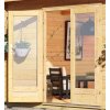 dřevěný domek KARIBU RADEBURG 2 + přístavek 330 cm včetně zadní stěny (31482) natur LG3932