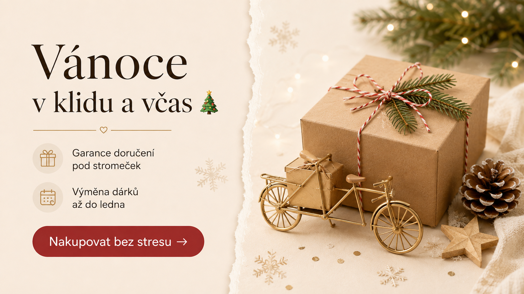 Vánoční nákupy bez stresu – doručení dárků do Vánoc a možnost výměny