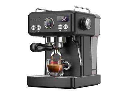 Pístový espresso stroj HiBREW H10A s regulací teploty (černý)