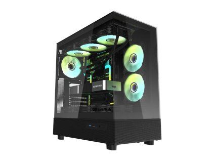 DarkFlash DPX90 Počítačová skříň + 3 ventilátory černá