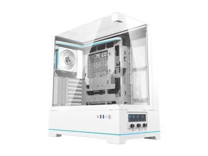 DarkFlash DY450 PRO Počítačová skříň + ventilátor bílá