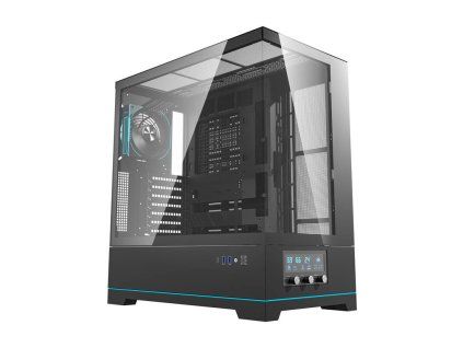 DarkFlash DY451 PRO Počítačová skříň + ventilátor černá