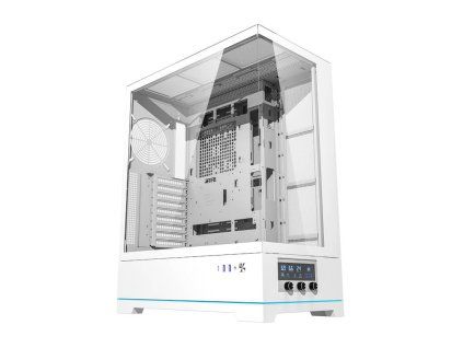 DarkFlash DY451L Počítačová skříň bez ventilátorů bílá