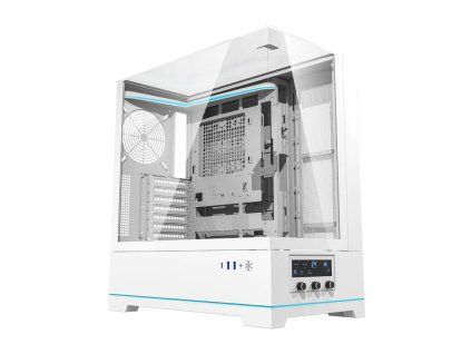 DarkFlash DY450 Počítačová skříň bez ventilátorů bílá