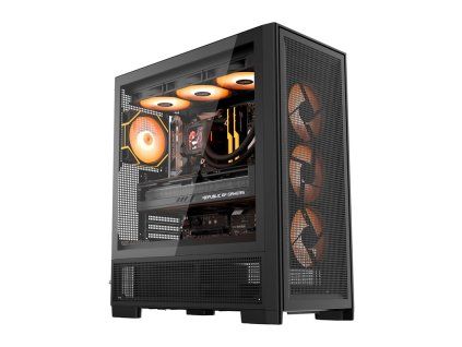 DarkFlash AIRNOVA Počítačová skříň + 3 ventilátory černá