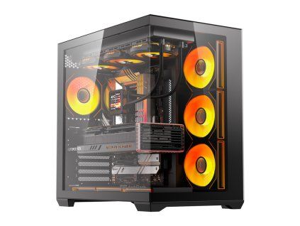 DarkFlash C280 Počítačová skříň + 7 ventilátorů černá
