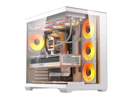 DarkFlash C280 Počítačová skříň + 7 ventilátorů bílá