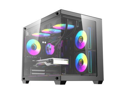 DarkFlash B275 PRO Počítačová skříň + 6 ventilátorů černá