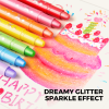 jemne voskovky umyvatelne glitter 12 ks jarmelo 2