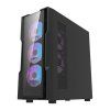 DarkFlash DK431 Skleněná počítačová skříň + 4 ventilátory černá