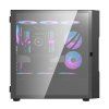 DarkFlash DK431 Skleněná počítačová skříň + 4 ventilátory černá
