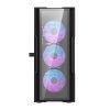 DarkFlash DK431 Skleněná počítačová skříň + 4 ventilátory černá