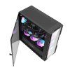 DarkFlash DK431 Skleněná počítačová skříň + 4 ventilátory černá