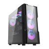 DarkFlash DK431 Skleněná počítačová skříň + 4 ventilátory černá