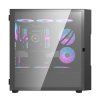DarkFlash DK431 Skleněná počítačová skříň + 4 ventilátory černá