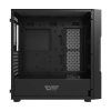 DarkFlash DK431 Skleněná počítačová skříň + 4 ventilátory černá
