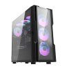 DarkFlash DK431 Skleněná počítačová skříň + 4 ventilátory černá