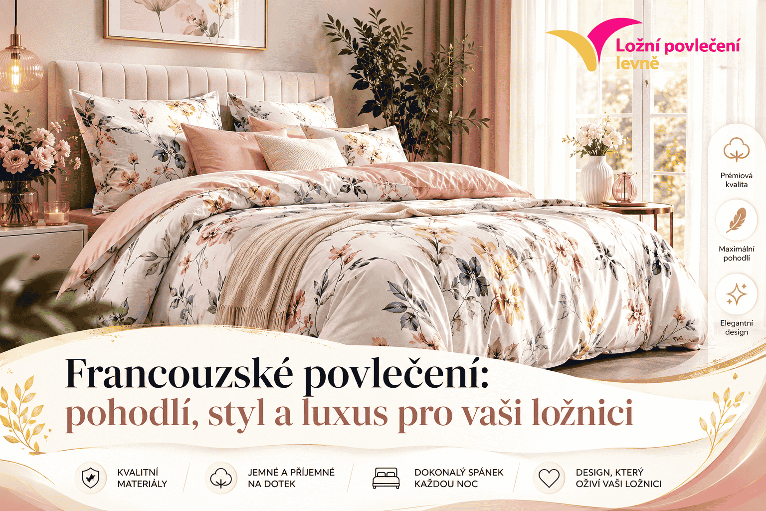 Francouzské povlečení: pohodlí, styl a luxus pro vaši ložnici