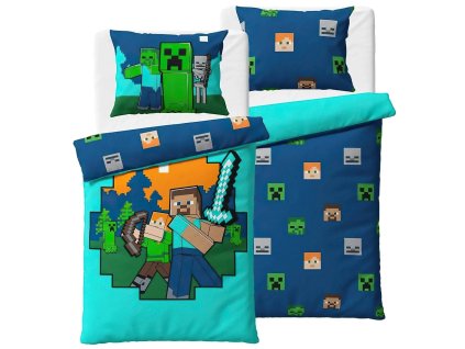 detske povleceni minecraft alex a steve modro tyrkysove 16627 d 11zon