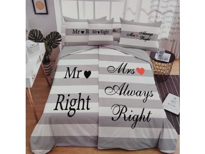 6 - dílné Povlečení - Mr and Mrs Right