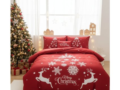 vánoční povlečení akce sobi merry christmas
